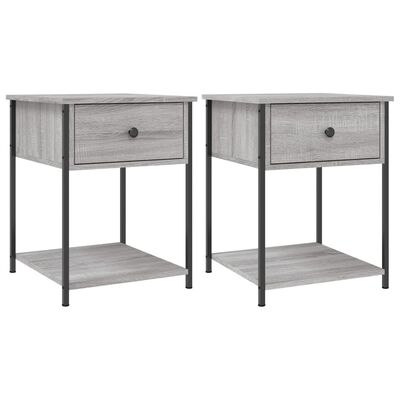 vidaXL Bedside Tables 2 pcs Grey Sonoma 44x45x58 cm Engineered Wood