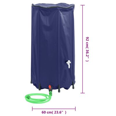 vidaXL Water Tank with Tap Foldable 250 L PVC