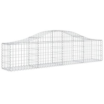 vidaXL Arched Gabion Baskets 18 pcs 200x30x40/60 cm Galvanised Iron