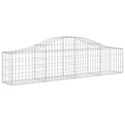 vidaXL Arched Gabion Baskets 12 pcs 200x30x40/60 cm Galvanised Iron