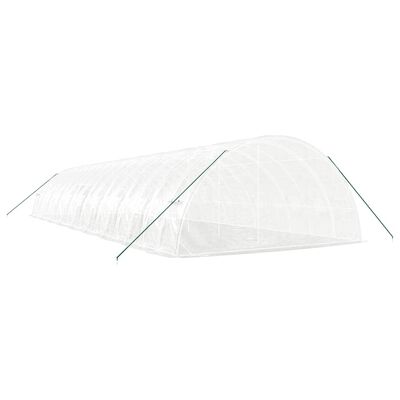 vidaXL Greenhouse with Steel Frame White 108 m² 18x6x2.85 m