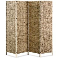 vidaXL 4-Panel Room Divider 154x160 cm Water Hyacinth