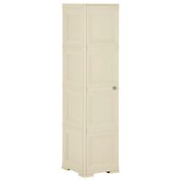 vidaXL Plastic Cabinet 40x43x164 cm Wood Design Angora White