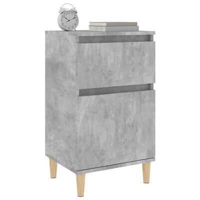 vidaXL Bedside Cabinets 2 pcs Concrete Grey 40x35x70 cm