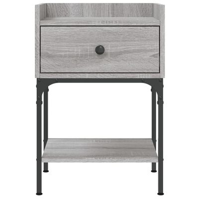 vidaXL Bedside Table Grey Sonoma 40.5x31x60 cm Engineered Wood