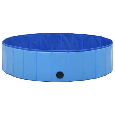 vidaXL Foldable Dog Swimming Pool Blue 120x30 cm PVC