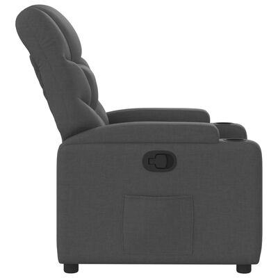 vidaXL Recliner Chair Dark Grey Fabric