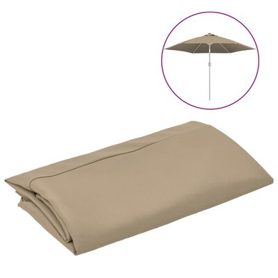 vidaXL Replacement Fabric for Outdoor Parasol Taupe 300 cm