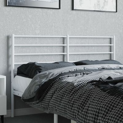 vidaXL Metal Headboard White 135 cm