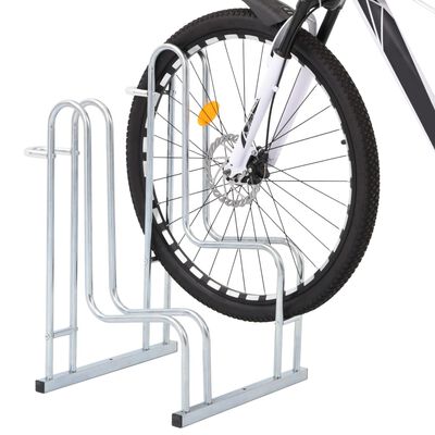 vidaXL Bicycle Stand for 2 Bikes Floor Freestanding Galvanised Steel