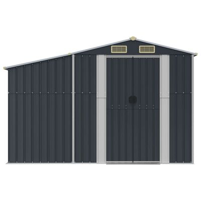 vidaXL Garden Shed Anthracite 277x279x179 cm Galvanised Steel