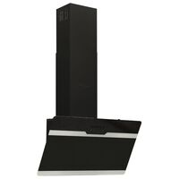 vidaXL Wall Range Hood 60 cm Steel and Tempered Glass Black