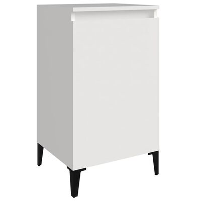 vidaXL Bedside Cabinets 2 pcs High Gloss White 40x35x70cm Engineered Wood