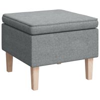 vidaXL Stool with Wooden Legs Light Grey Fabric