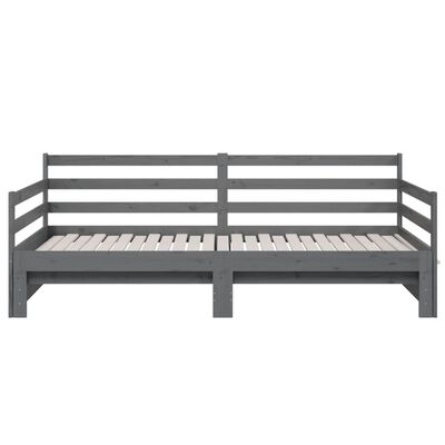 vidaXL Pull-out Day Bed without Mattress Grey 2x(90x190)cm