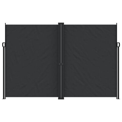 vidaXL Retractable Side Awning Black 220x1000 cm