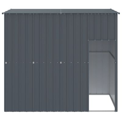 vidaXL Dog House with Roof Anthracite 214x153x181 cm Galvanised Steel