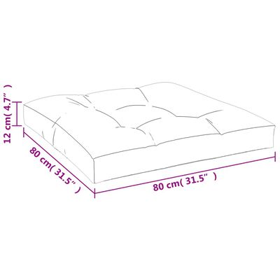 vidaXL Pallet Cushions 2 pcs Black Fabric