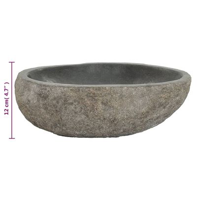 vidaXL Basin River Stone Oval (29-38)x(24-31) cm