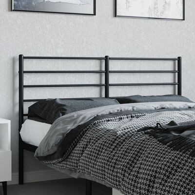 vidaXL Metal Headboard Black 135 cm