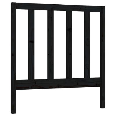 vidaXL Bed Headboard Black 96x4x100 cm Solid Wood Pine