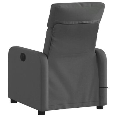 vidaXL Massage Recliner Chair Dark Grey Fabric