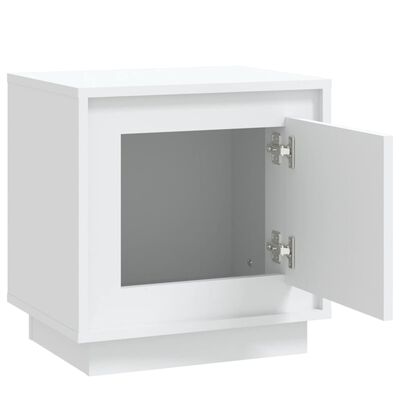 vidaXL Bedside Cabinet White 44x35x45 cm Engineered Wood