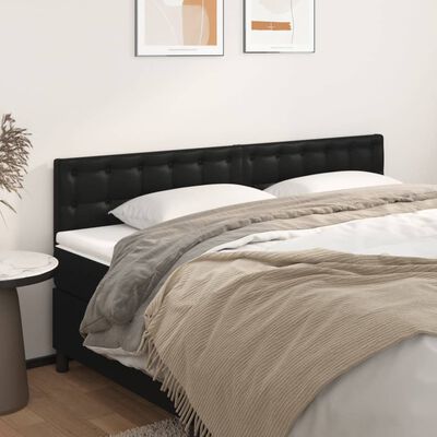 vidaXL Headboards 2 pcs Black 100 cm Faux Leather