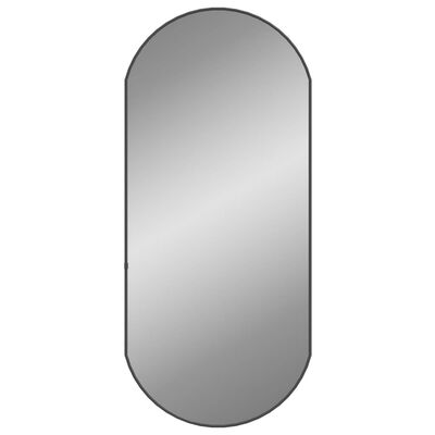 vidaXL Wall Mirror Black 90x40 cm Oval