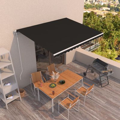 vidaXL Automatic Retractable Awning 450x300 cm Anthracite