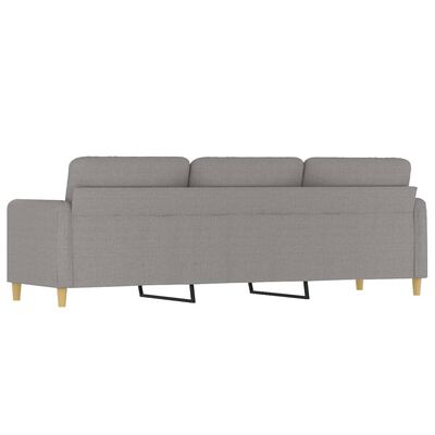 vidaXL 3-Seater Sofa Light Grey 210 cm Fabric