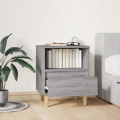 vidaXL Bedside Cabinet Grey Sonoma 40x35x50 cm