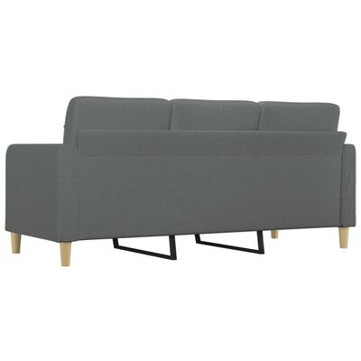 vidaXL 3-Seater Sofa Dark Grey 180 cm Fabric