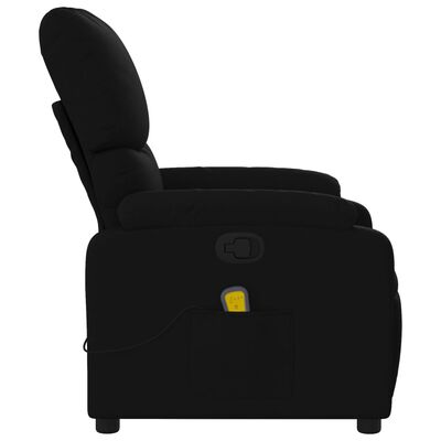 vidaXL Massage Recliner Chair Black Fabric