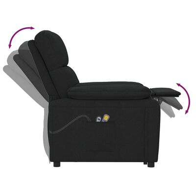 vidaXL Stand up Massage Chair Black Fabric