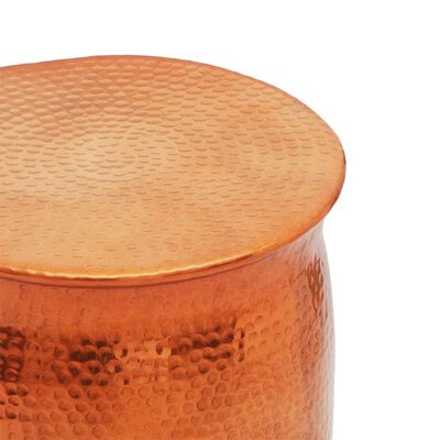 vidaXL Hammered Aluminium Stool/Side Table Brass/Copper Colour