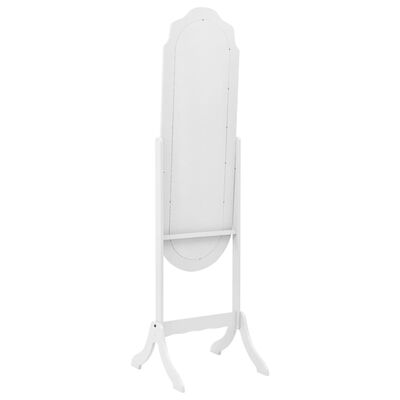 vidaXL Free Standing Mirror White 45.5x47.5x160 cm Engineered Wood