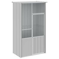 vidaXL Bird Cage Grey 115x78x200 cm Galvanised Steel