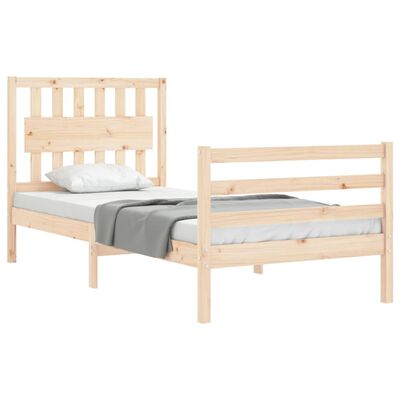 vidaXL Bed Frame without Mattress Single Solid Wood