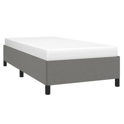 vidaXL Bed Frame without Mattress Dark Grey King Single Fabric