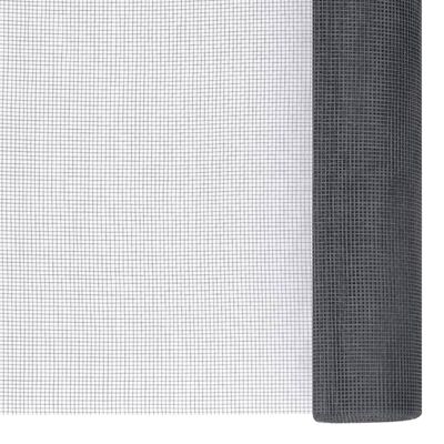 vidaXL Mesh Screen Fiberglass 112x500 cm Grey