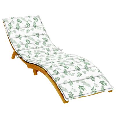 vidaXL Sun Lounger Cushion Leaf Pattern Oxford Fabric