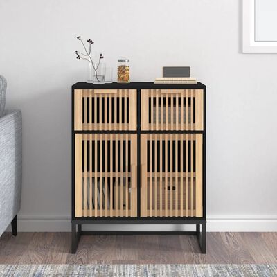 vidaXL Sideboard Black 60x30x75 cm Engineered Wood