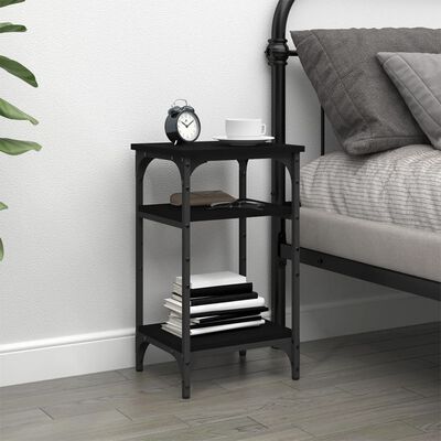 vidaXL Side Table Black 35x30x60 cm Engineered Wood