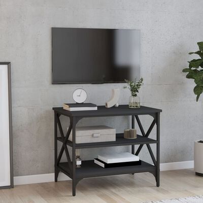 vidaXL TV Cabinet Black 60x40x50 cm Engineered Wood