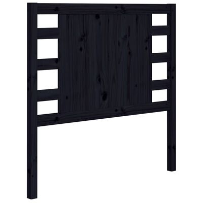 vidaXL Headboard Black 96x4x100 cm Solid Wood Pine