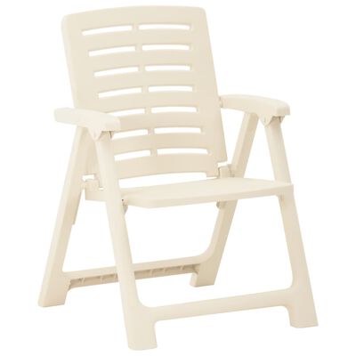 vidaXL Garden Chairs 4 pcs Plastic White