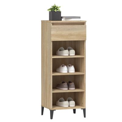 vidaXL Shoe Rack Sonoma Oak 40x36x105 cm Engineered Wood