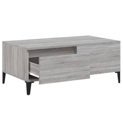 vidaXL Coffee Table Grey Sonoma 90x50x36.5 cm Engineered Wood