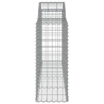 vidaXL Arched Gabion Baskets 18 pcs 200x50x100/120 cm Galvanised Iron